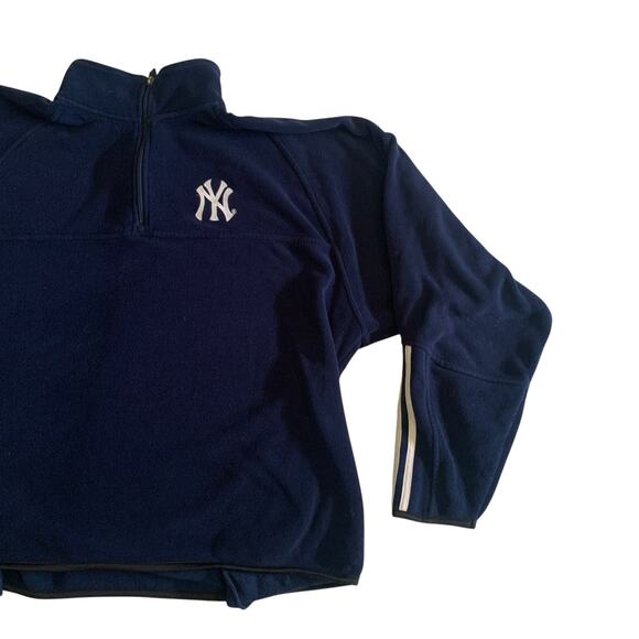 Adidas Men's Size 2XL New York Yankees 1/4 Zip Baseball Fleece Pullover Sweater - Picture 8 of 16